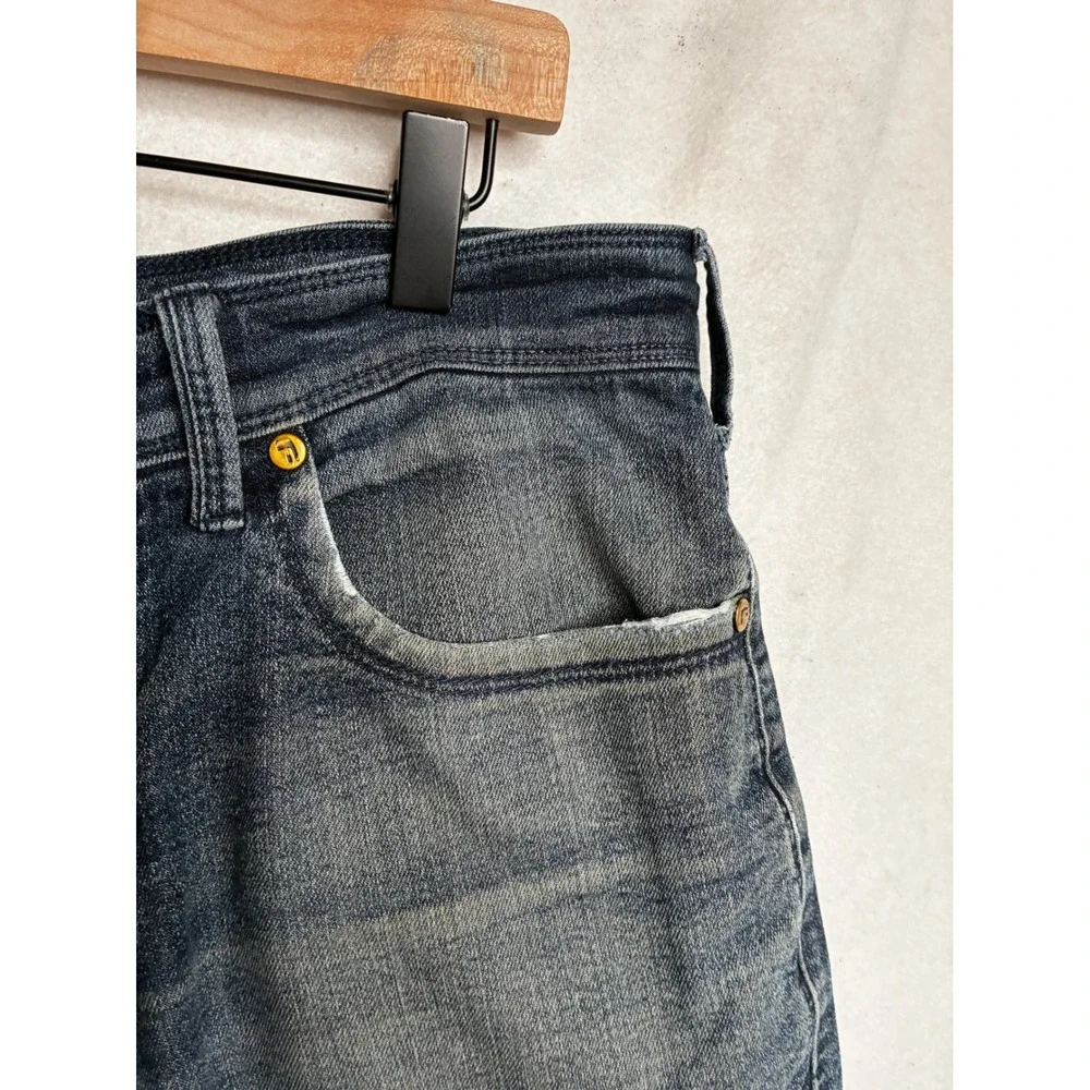 Fried Denim Mens Slim Fit Distressed Ripped Jeans Blue 32x30‎ skate grunge